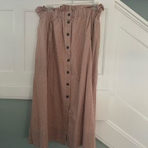 Everlane Checkered Maxi Skirt